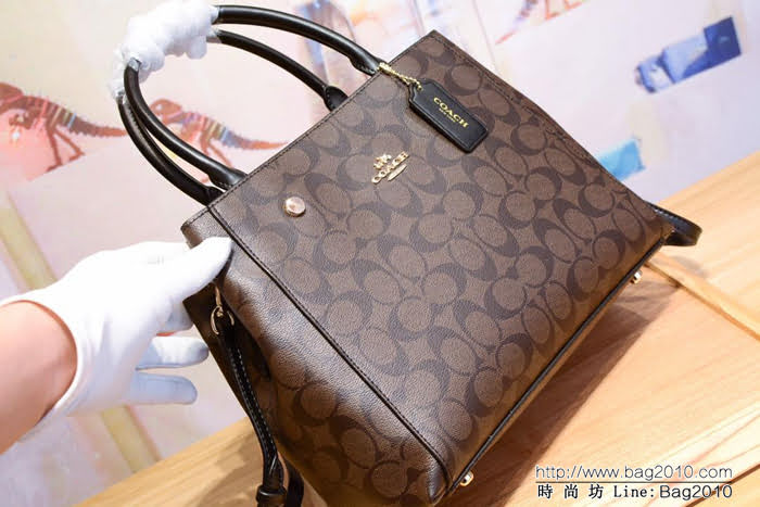 COACH蔻馳 56727 多功能貴婦包 包身有型 經典coach大c紋  Chz1045